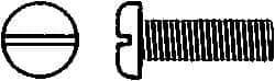 Value Collection - #10-24 UNC, 1/4" Length Under Head Slotted Drive Machine Screw - Pan Head, Grade J82 Steel, Zinc-Plated Finish, Without Washer - Americas Industrial Supply