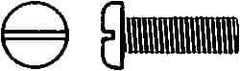 Value Collection - M10x1.50 Metric Coarse, 35mm Length Under Head Slotted Drive Machine Screw - Pan Head, Grade 18-8 & A2 Stainless Steel, Uncoated, Without Washer - Americas Industrial Supply