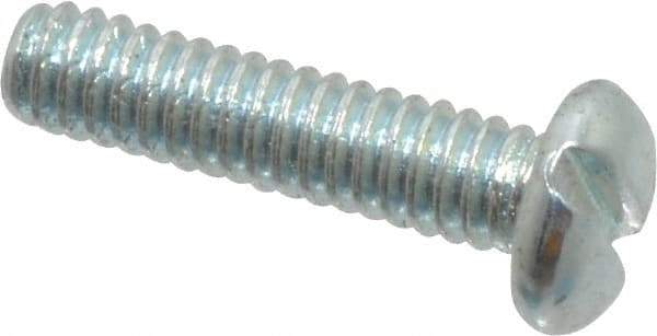 Value Collection - #2-56 UNC, 3/8" Length Under Head Slotted Drive Machine Screw - Pan Head, Grade J82 Steel, Zinc-Plated Finish, Without Washer - Americas Industrial Supply