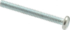 Value Collection - #2-56 UNC, 3/4" Length Under Head Slotted Drive Machine Screw - Pan Head, Grade J82 Steel, Zinc-Plated Finish, Without Washer - Americas Industrial Supply