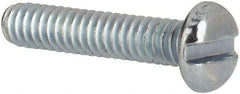 Value Collection - #3-48 UNC, 1/2" Length Under Head Slotted Drive Machine Screw - Pan Head, Grade J82 Steel, Zinc-Plated Finish, Without Washer - Americas Industrial Supply