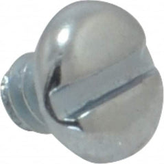 Value Collection - #4-40 UNC, 1/8" Length Under Head Slotted Drive Machine Screw - Pan Head, Grade 2 Steel, Zinc-Plated Finish, Without Washer - Americas Industrial Supply