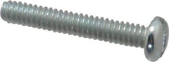 Value Collection - #4-40 UNC, 3/4" Length Under Head Slotted Drive Machine Screw - Pan Head, Grade J82 Steel, Zinc-Plated Finish, Without Washer - Americas Industrial Supply