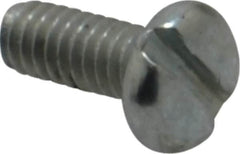 Value Collection - #5-40 UNC, 5/16" Length Under Head Slotted Drive Machine Screw - Pan Head, Grade J82 Steel, Zinc-Plated Finish, Without Washer - Americas Industrial Supply