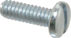 Value Collection - #5-40 UNC, 3/8" Length Under Head Slotted Drive Machine Screw - Pan Head, Grade J82 Steel, Zinc-Plated Finish, Without Washer - Americas Industrial Supply