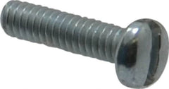 Value Collection - #5-40 UNC, 1/2" Length Under Head Slotted Drive Machine Screw - Pan Head, Grade 2 Steel, Zinc-Plated Finish, Without Washer - Americas Industrial Supply