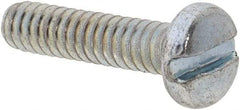 Value Collection - #6-32 UNC, 5/8" Length Under Head Slotted Drive Machine Screw - Pan Head, Grade 2 Steel, Zinc-Plated Finish, Without Washer - Americas Industrial Supply
