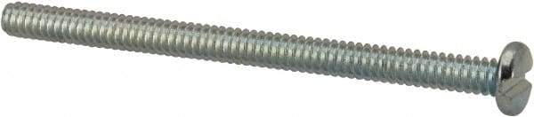 Value Collection - #6-32 UNC, 2" Length Under Head Slotted Drive Machine Screw - Pan Head, Grade J82 Steel, Zinc-Plated Finish, Without Washer - Americas Industrial Supply