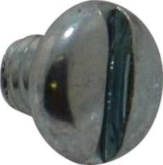Value Collection - #8-32 UNC, 3/16" Length Under Head Slotted Drive Machine Screw - Pan Head, Grade J82 Steel, Zinc-Plated Finish, Without Washer - Americas Industrial Supply