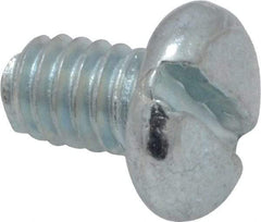 Value Collection - #8-32 UNC, 1/4" Length Under Head Slotted Drive Machine Screw - Pan Head, Grade 2 Steel, Zinc-Plated Finish, Without Washer - Americas Industrial Supply