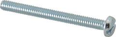 Value Collection - #8-32 UNC, 1-3/4" Length Under Head Slotted Drive Machine Screw - Pan Head, Grade J82 Steel, Zinc-Plated Finish, Without Washer - Americas Industrial Supply