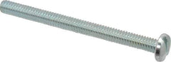 Value Collection - #8-32 UNC, 2" Length Under Head Slotted Drive Machine Screw - Pan Head, Grade J82 Steel, Zinc-Plated Finish, Without Washer - Americas Industrial Supply