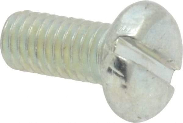 Value Collection - #10-32 UNF, 7/16" Length Under Head Slotted Drive Machine Screw - Pan Head, Grade J82 Steel, Zinc-Plated Finish, Without Washer - Americas Industrial Supply