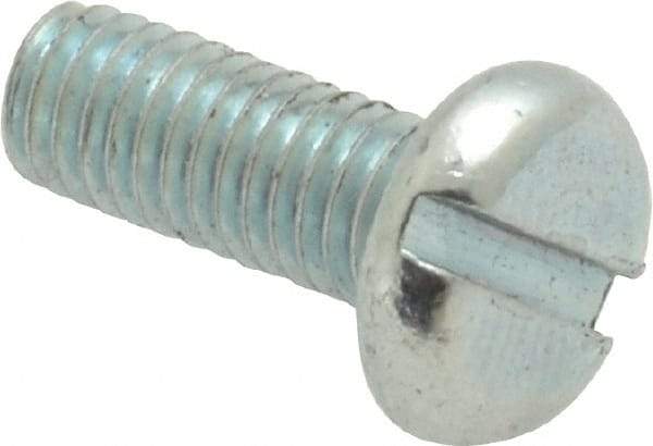 Value Collection - #10-32 UNF, 1/2" Length Under Head Slotted Drive Machine Screw - Pan Head, Grade J82 Steel, Zinc-Plated Finish, Without Washer - Americas Industrial Supply