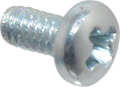 Value Collection - #2-56 UNC, 3/16" Length Under Head Phillips Drive Machine Screw - Pan Head, Grade J82 Steel, Zinc-Plated Finish, Without Washer - Americas Industrial Supply
