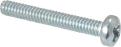 Value Collection - #2-56 UNC, 5/8" Length Under Head Phillips Drive Machine Screw - Pan Head, Grade J82 Steel, Zinc-Plated Finish, Without Washer - Americas Industrial Supply