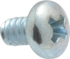 Value Collection - #4-40 UNC, 3/16" Length Under Head Phillips Drive Machine Screw - Pan Head, Grade 2 Steel, Zinc-Plated Finish, Without Washer - Americas Industrial Supply
