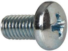 Value Collection - #8-32 UNC, 3/8" Length Under Head Phillips Drive Machine Screw - Pan Head, Grade J82 Steel, Zinc-Plated Finish, Without Washer - Americas Industrial Supply