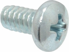 Value Collection - #10-24 UNC, 3/8" Length Under Head Phillips Drive Machine Screw - Pan Head, Grade 2 Steel, Zinc-Plated Finish, Without Washer - Americas Industrial Supply