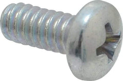 Value Collection - #10-24 UNC, 7/16" Length Under Head Phillips Drive Machine Screw - Pan Head, Grade J82 Steel, Zinc-Plated Finish, Without Washer - Americas Industrial Supply