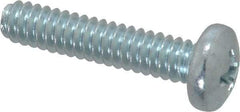 Value Collection - #10-24 UNC, 7/8" Length Under Head Phillips Drive Machine Screw - Pan Head, Grade 2 Steel, Zinc-Plated Finish, Without Washer - Americas Industrial Supply