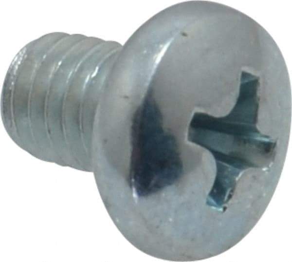 Value Collection - #10-32 UNF, 1/4" Length Under Head Phillips Drive Machine Screw - Pan Head, Grade 2 Steel, Zinc-Plated Finish, Without Washer - Americas Industrial Supply