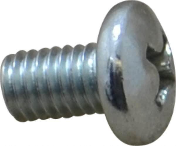 Value Collection - #10-32 UNF, 5/16" Length Under Head Phillips Drive Machine Screw - Pan Head, Grade 2 Steel, Zinc-Plated Finish, Without Washer - Americas Industrial Supply