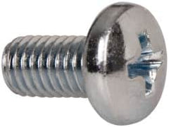 Value Collection - #10-32 UNF, 3/8" Length Under Head Phillips Drive Machine Screw - Pan Head, Grade J82 Steel, Zinc-Plated Finish, Without Washer - Americas Industrial Supply