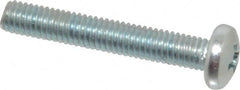 Value Collection - #10-32 UNF, 1-1/4" Length Under Head Phillips Drive Machine Screw - Pan Head, Grade 2 Steel, Zinc-Plated Finish, Without Washer - Americas Industrial Supply