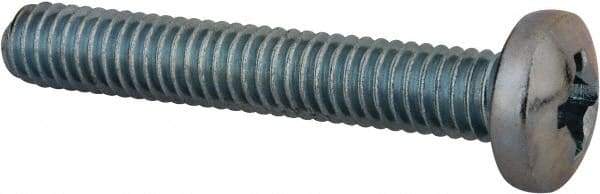 Value Collection - 5/16-18 UNC, 2" Length Under Head Phillips Drive Machine Screw - Pan Head, Grade 2 Steel, Zinc-Plated Finish, Without Washer - Americas Industrial Supply