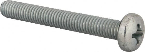 Value Collection - 3/8-16 UNC, 3" Length Under Head Phillips Drive Machine Screw - Pan Head, Grade J82 Steel, Zinc-Plated Finish, Without Washer - Americas Industrial Supply