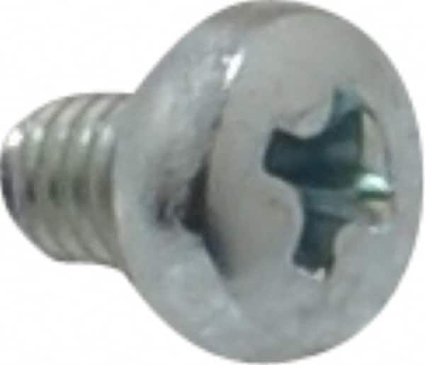 Value Collection - M3x0.50, 4mm Length Under Head Phillips Drive Machine Screw - Pan Head, Grade 4.8 Steel, Zinc-Plated Finish, Without Washer - Americas Industrial Supply