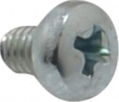 Value Collection - M3x0.50, 4mm Length Under Head Phillips Drive Machine Screw - Pan Head, Grade 4.8 Steel, Zinc-Plated Finish, Without Washer - Americas Industrial Supply