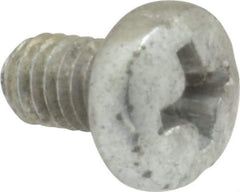 Value Collection - M4x0.70, 6mm Length Under Head Phillips Drive Machine Screw - Pan Head, Grade 4.8 Steel, Zinc-Plated Finish, Without Washer - Americas Industrial Supply