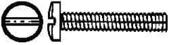 Value Collection - #4-40 UNC, 3/16" Length Under Head Slotted Drive Machine Screw - Binding Head, Grade J82 Steel, Zinc-Plated Finish, Without Washer - Americas Industrial Supply