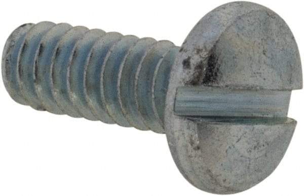 Value Collection - #4-40 UNC, 5/16" Length Under Head Slotted Drive Machine Screw - Binding Head, Grade J82 Steel, Zinc-Plated Finish, Without Washer - Americas Industrial Supply
