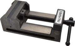 Palmgren - 4-1/2" Jaw Opening Capacity x 1-1/2" Throat Depth, Horizontal Drill Press Vise - 4" Wide Jaw, Stationary Base, Standard Speed, 7-5/16" OAL x 2-3/4" Overall Height - Americas Industrial Supply