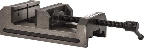 Palmgren - 6" Jaw Opening Capacity x 2" Throat Depth, Horizontal Drill Press Vise - 6" Wide Jaw, Stationary Base, Standard Speed, 11-15/16" OAL x 3-1/2" Overall Height - Americas Industrial Supply