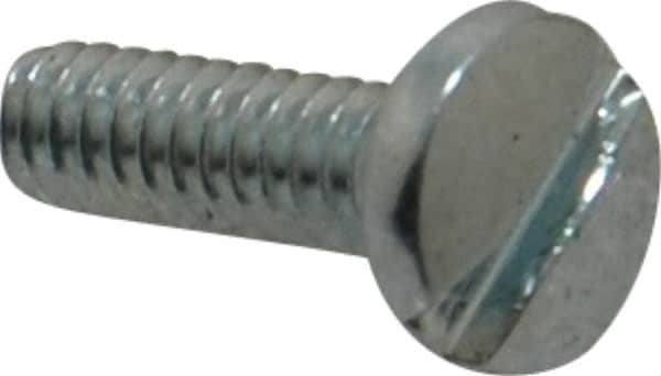 Value Collection - #4-40 UNC, 3/8" Length Under Head Slotted Drive Machine Screw - Binding Head, Grade J82 Steel, Zinc-Plated Finish, Without Washer - Americas Industrial Supply
