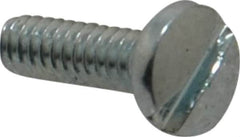 Value Collection - #4-40 UNC, 3/8" Length Under Head Slotted Drive Machine Screw - Binding Head, Grade J82 Steel, Zinc-Plated Finish, Without Washer - Americas Industrial Supply