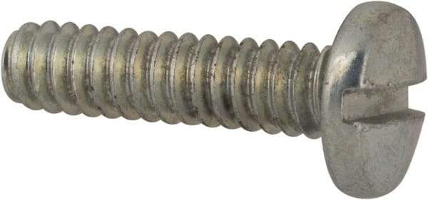 Value Collection - #4-40 UNC, 7/16" Length Under Head Slotted Drive Machine Screw - Binding Head, Grade J82 Steel, Zinc-Plated Finish, Without Washer - Americas Industrial Supply
