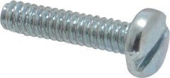 Value Collection - #4-40 UNC, 1/2" Length Under Head Slotted Drive Machine Screw - Binding Head, Grade J82 Steel, Zinc-Plated Finish, Without Washer - Americas Industrial Supply