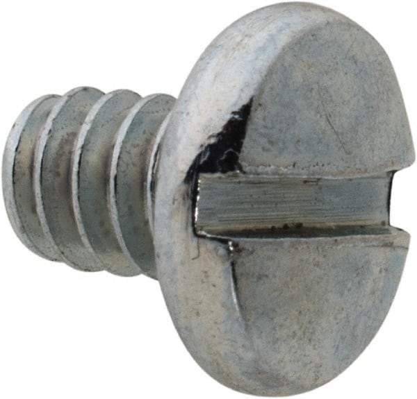 Value Collection - #6-32 UNC, 3/16" Length Under Head Slotted Drive Machine Screw - Binding Head, Grade J82 Steel, Zinc-Plated Finish, Without Washer - Americas Industrial Supply