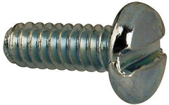 Value Collection - #6-32 UNC, 3/8" Length Under Head Slotted Drive Machine Screw - Binding Head, Grade J82 Steel, Zinc-Plated Finish, Without Washer - Americas Industrial Supply