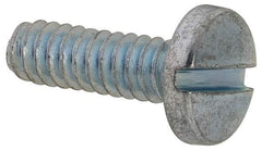 Value Collection - #6-32 UNC, 7/16" Length Under Head Slotted Drive Machine Screw - Binding Head, Grade 2 Steel, Zinc-Plated Finish, Without Washer - Americas Industrial Supply