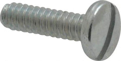 Value Collection - #6-32 UNC, 1/2" Length Under Head Slotted Drive Machine Screw - Binding Head, Grade J82 Steel, Zinc-Plated Finish, Without Washer - Americas Industrial Supply