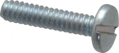 Value Collection - #6-32 UNC, 5/8" Length Under Head Slotted Drive Machine Screw - Binding Head, Grade J82 Steel, Zinc-Plated Finish, Without Washer - Americas Industrial Supply