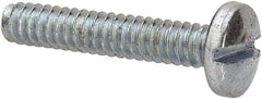 Value Collection - #6-32 UNC, 3/4" Length Under Head Slotted Drive Machine Screw - Binding Head, Grade J82 Steel, Zinc-Plated Finish, Without Washer - Americas Industrial Supply