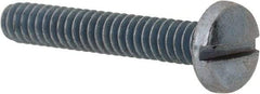 Value Collection - #6-32 UNC, 7/8" Length Under Head Slotted Drive Machine Screw - Binding Head, Grade J82 Steel, Zinc-Plated Finish, Without Washer - Americas Industrial Supply