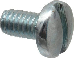 Value Collection - #8-32 UNC, 5/16" Length Under Head Slotted Drive Machine Screw - Binding Head, Grade J82 Steel, Zinc-Plated Finish, Without Washer - Americas Industrial Supply